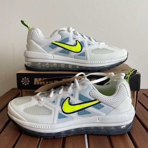 Nike Air Max Genome(GS) WHITE BLUE YELLOW Women 8.5/Big Kid 7Y(CZ4652-101)